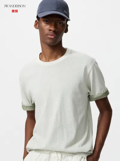 Uniqlo Bicolor T-shirt Natural 3xl  Us In White