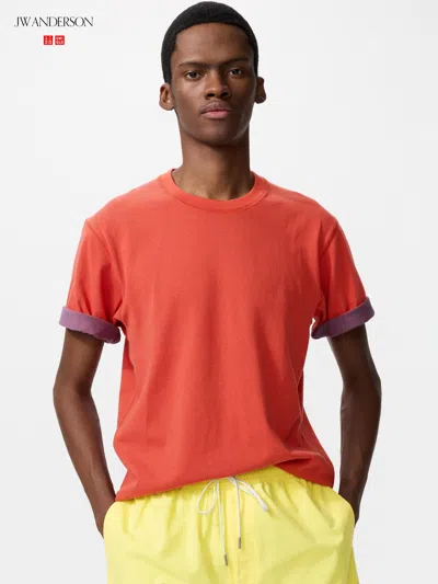 Uniqlo Bicolor T-shirt Orange Xl  Us In Multi