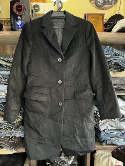 Pre-owned Uniqlo Black Cashmere  Long Jackets