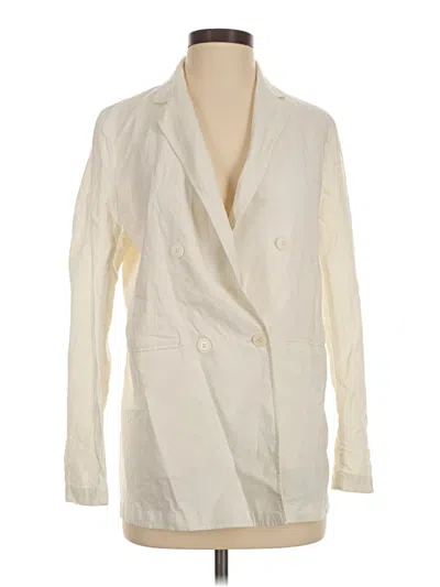 Pre-owned Uniqlo Blazer Jacket In Ivory