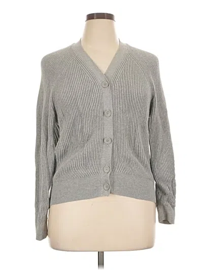 Pre-owned Uniqlo Cardigan Sweater In Gray