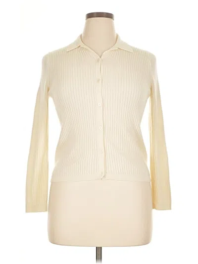Pre-owned Uniqlo Cardigan Sweater In Ivory
