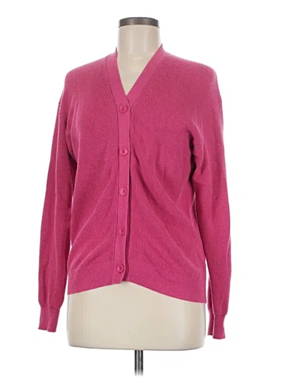 Pre-owned Uniqlo Cardigan Sweater In Pink