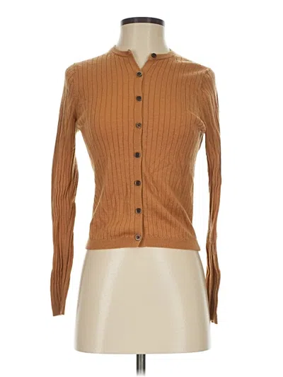 Pre-owned Uniqlo Cardigan Sweater In Tan
