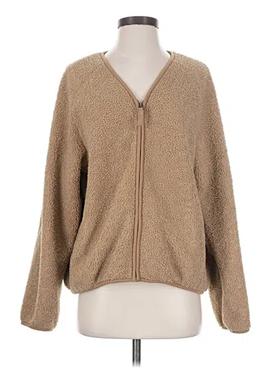 Pre-owned Uniqlo Cardigan Sweater In Tan