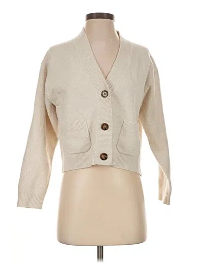 Pre-owned Uniqlo Cardigan Sweater In Tan