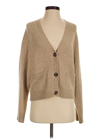 Pre-owned Uniqlo Cardigan Sweater In Tan