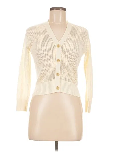 Pre-owned Uniqlo Cardigan Sweater In White