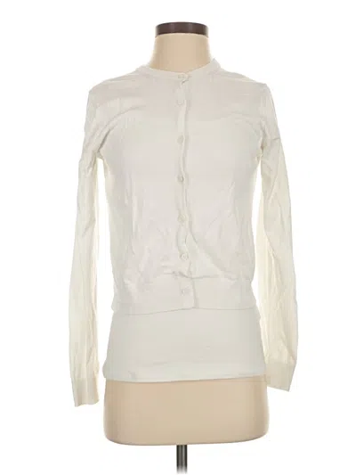 Pre-owned Uniqlo Cardigan Sweater In White
