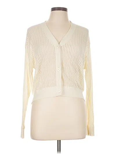Pre-owned Uniqlo Cardigan Sweater In White