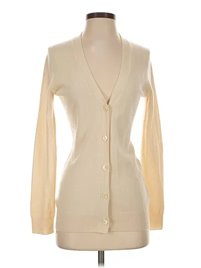 Pre-owned Uniqlo Cashmere Cardigan Sweater In Ivory
