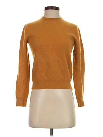 Pre-owned Uniqlo Cashmere Pullover Sweater In Gold