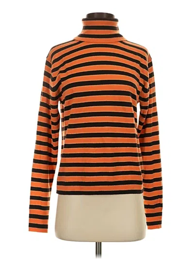 Pre-owned Uniqlo Cashmere Pullover Sweater In Orange