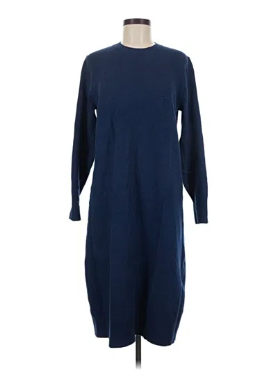 Pre-owned Uniqlo Casual Dress In Blue