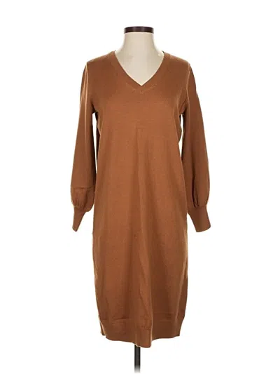 Pre-owned Uniqlo Casual Dress In Brown