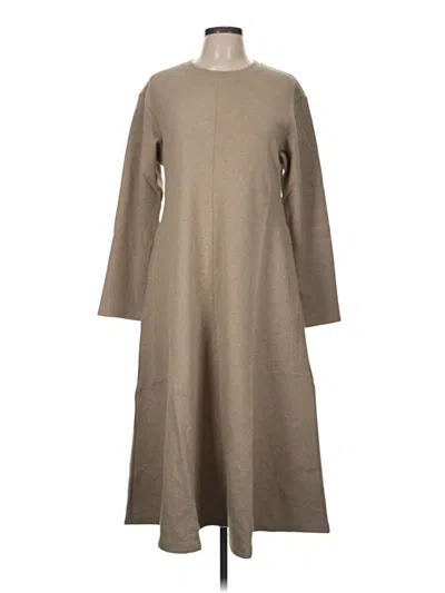 Pre-owned Uniqlo Casual Dress In Brown