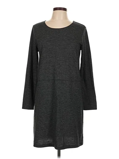 Pre-owned Uniqlo Casual Dress In Gray
