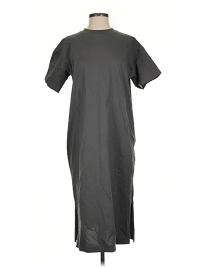 Pre-owned Uniqlo Casual Dress In Gray