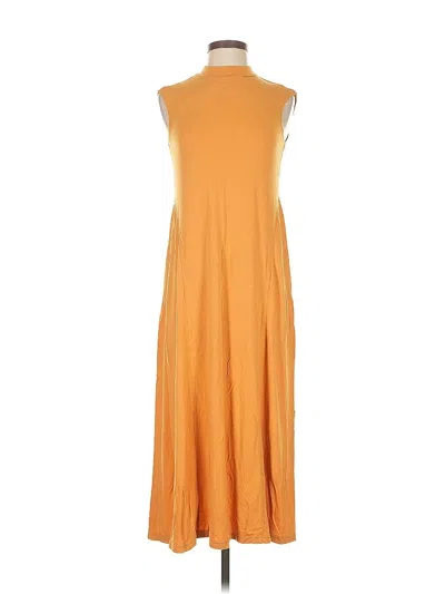 Pre-owned Uniqlo Casual Dress In Orange