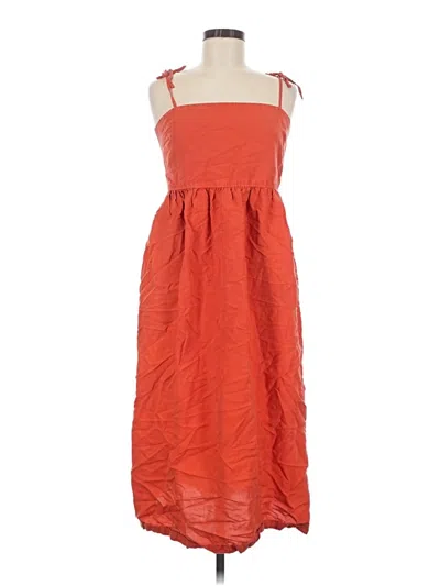 Pre-owned Uniqlo Casual Dress In Orange