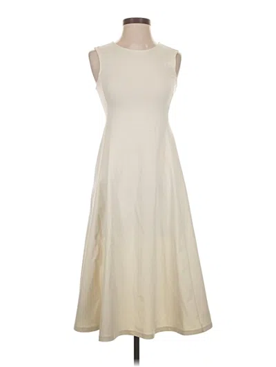 Pre-owned Uniqlo Casual Dress In White