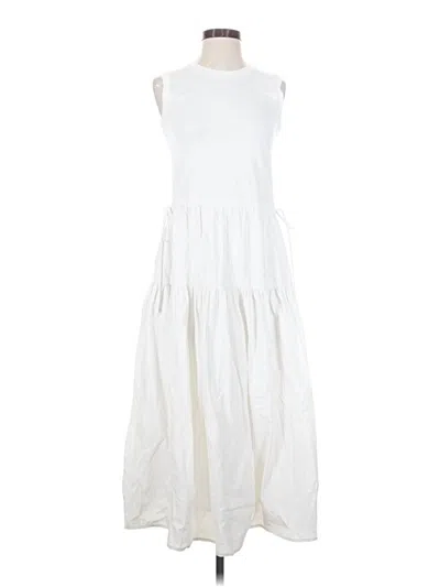 Pre-owned Uniqlo Casual Dress In White