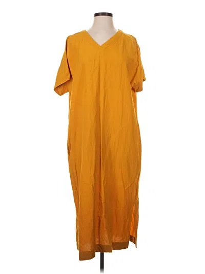 Pre-owned Uniqlo Casual Dress In Yellow