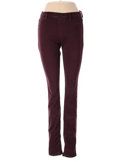 Pre-owned Uniqlo Casual Pants In Burgundy