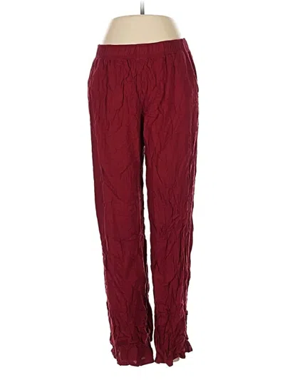 Pre-owned Uniqlo Casual Pants In Burgundy