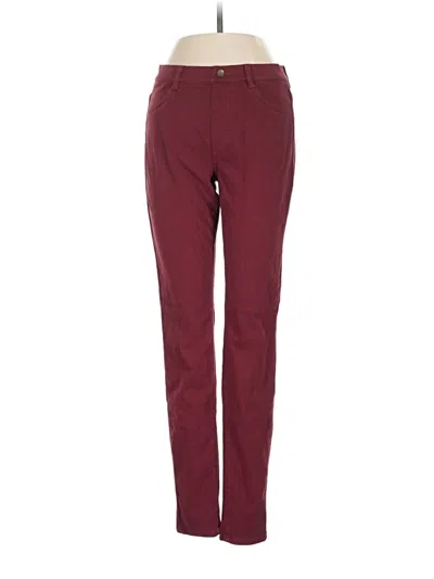 Pre-owned Uniqlo Casual Pants In Burgundy