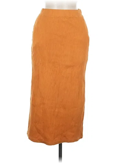 Pre-owned Uniqlo Casual Skirt In Orange