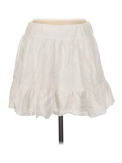 Pre-owned Uniqlo Casual Skirt In White