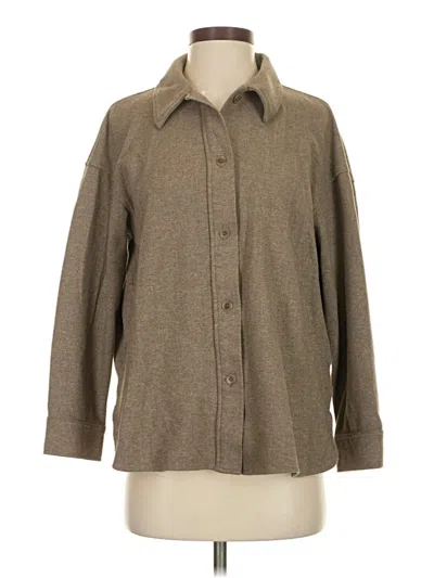 Pre-owned Uniqlo Coat In Brown