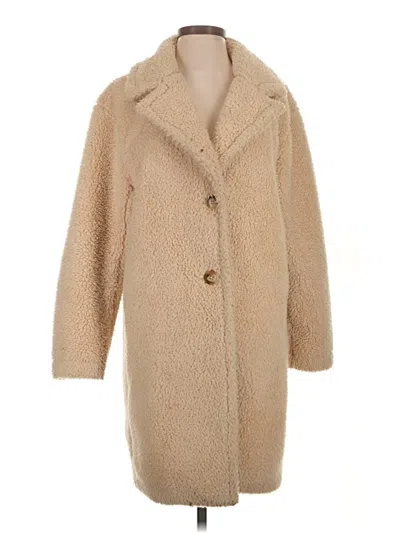 Pre-owned Uniqlo Coat In Tan