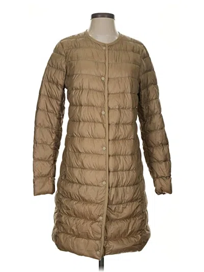 Pre-owned Uniqlo Coat In Tan