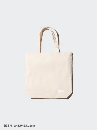Uniqlo Cotton Reusable Tote Bag Off White Large  Us