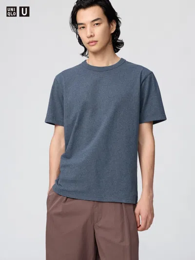 Uniqlo Crew Neck T-shirt Blue Large  Us