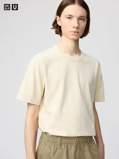 Uniqlo Crew Neck T-shirt Cream Xl  Us In Neutral
