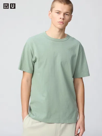 Uniqlo Crew Neck T-shirt Green 3xl  Us