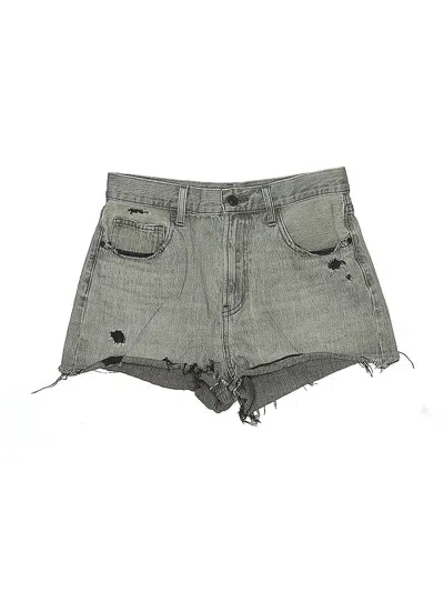 Pre-owned Uniqlo Denim Shorts In Gray