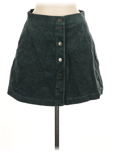 Pre-owned Uniqlo Denim Skirt In Teal