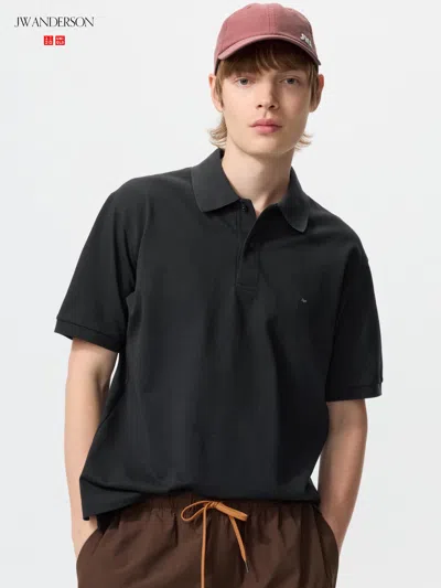 Uniqlo Dry Pique Polo Shirt Black Medium  Us