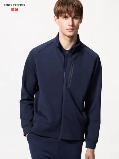 Uniqlo Dry Stretch Sweat Jacket Navy Xl  Us In Blue
