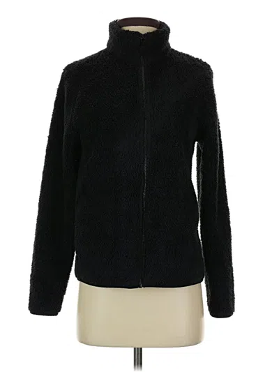 Pre-owned Uniqlo Faux Fur Jacket In Black