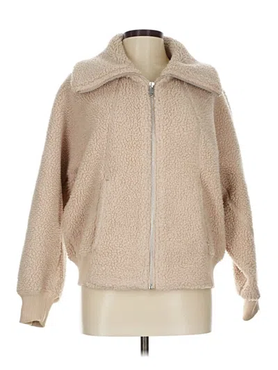 Pre-owned Uniqlo Faux Fur Jacket In Brown
