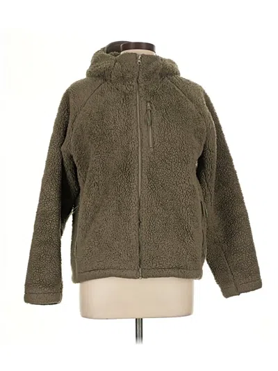 Pre-owned Uniqlo Faux Fur Jacket In Brown