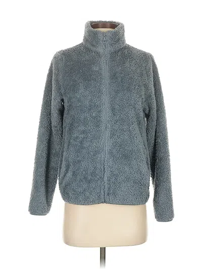 Pre-owned Uniqlo Faux Fur Jacket In Gray