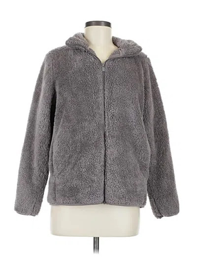 Pre-owned Uniqlo Faux Fur Jacket In Gray