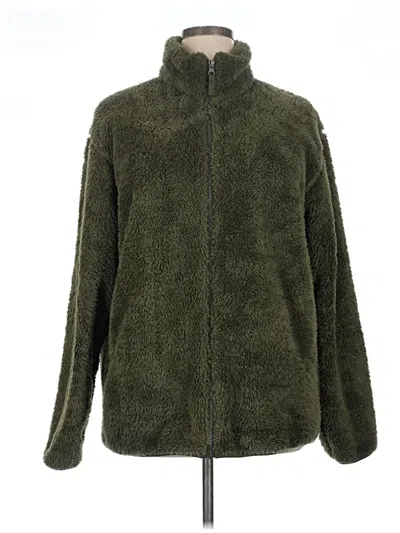 Pre-owned Uniqlo Faux Fur Jacket In Green