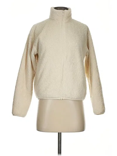 Pre-owned Uniqlo Faux Fur Jacket In Ivory